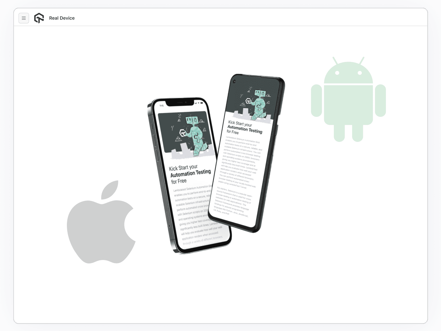 Test on Private Real Device Cloud